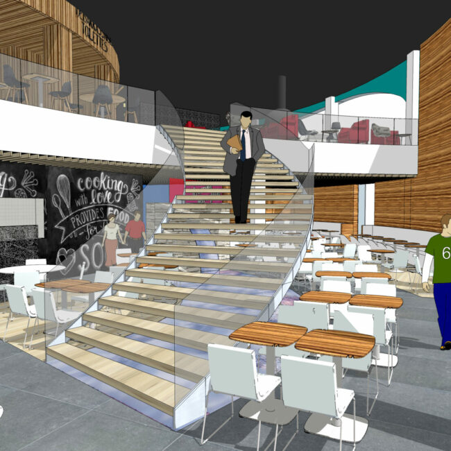 Conception d’un espace intérieur avec escalier sous SketchUp – formation modélisation 3D