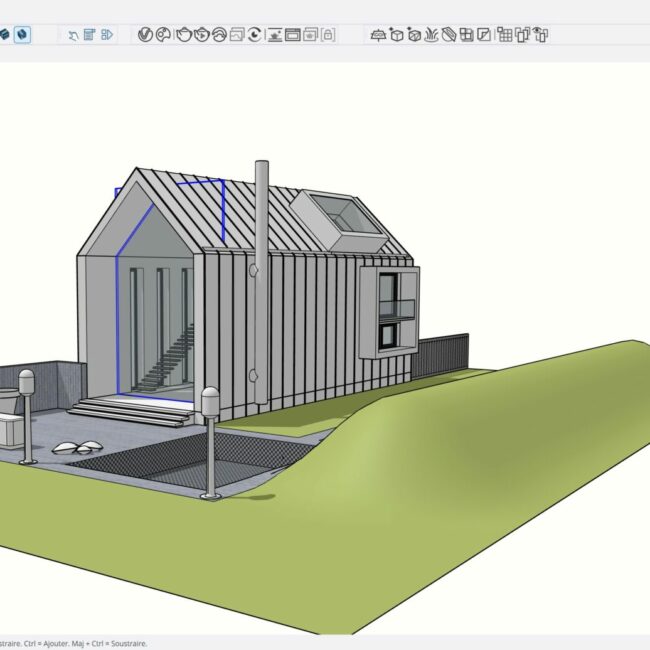 Modélisation 3D d’une maison sous SketchUp – formation architecture Wallonie